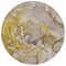 Homeroots 8' Round Taupe Round Abstract Washable Non Skid Indoor Outdoor Area Rug 559200 - alternate 8