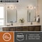 Vaxcel Fairmont 3-Light Vanity Light, Muted Brass, Art Deco, Clear Ribbed Glass, 25.5-In. Wide W0588 - alternate 9