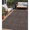 Homeroots 5' X 8' Chocolate And Black Geometric Washable Indoor Outdoor Area Rug 595542 - alternate 1
