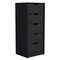 Homeroots 18" Black Five Drawer Standard Chest 544040 - alternate 13