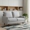 Homeroots 57" Gray And Dark Brown Velvet Loveseat 543727 - alternate 10