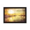 Homeroots Yellow Sunset Boats In Marina Black Framed Print Wall Art 529609 - alternate 4