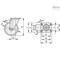 Elesa 450756 Monolithic castor wheels stainless steel bracket Technopolymerng plate bracket 450756 - alternate 2