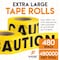 Xpose Safety Caution Tape, PVC, Caution, High Visibility Yellow, 3 in W., 1000 ft L., Half Pallet (480 pk) PCT-HP480-X - alternate 5