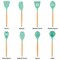 Megachef Mint Green Silicone and Wood Cooking Utensils, Set of 9 MGSP-455 - alternate 6