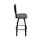 Holland Bar Stool Co Eleanor 36in Swivel Extra Tall Bar Stool, Black Wrinkle Finish, Medium Back and Graph Chalice Seat 880 - alternate 7