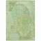 Homeroots 5' X 8' Artichoke Green And Mint Green Abstract Washable Indoor Outdoor Area Rug 615681 - alternate 6
