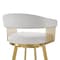 Armen Living Chelsea 26in Swivel Counter Stool with Gold Brushed Stainless Steel and Silver Fabric LCCSBABGLSI26 - alternate 8