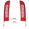 Showdown Displays 13 Ft  Premium Blade Sail Sign Kit (Double-Sided With Ground Spike Base) - Hiring Red 908120-004 - alternate 5