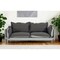 Homeroots 87" Dark Gray Polyester Blend Sofa With Silver Legs 480928 - alternate 5