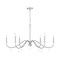 Z-Lite Toussant  Brushed Nickel 6 Light Chandelier 6103-45BN - alternate 1