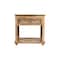 Homeroots 28" Distressed Natural One Drawer Solid Wood Nightstand 555411 - alternate 1