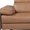 Homeroots 103" Chestnut Top Grain Leather Reclining Metal USB Sofa 720330 - alternate 10