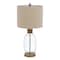 Homeroots 26" Brown Mason Jar Table Lamp With Brown Drum Shade 524774 - alternate 5
