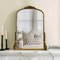 Homeroots 34" Antiqued Gold Wood Baroque Arch Framed Accent Mirror 635507 - alternate 8