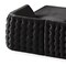Homeroots Black Velvet U Shaped Sofa and Chaise Sectional With Toss Pillows 643882 - alternate 11