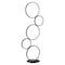 Jonathan Y Pluto Stacked Circles 45" 5-Light Contemporary Modern Iron/Aluminum Integrated LED Floor Lamp, Black JYL7103A - alternate 11