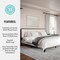 Martha Stewart Jett King Size Solid Wood Platform Bed w/Upholstered Base/Inset Paneled Headboard, Dark Brown/Beige MG-0900271F-K-DKBRN-BG-MS - alternate 10