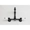 Kingston Brass Two-Handle Wall Mount Bridge Kitchen Faucet, Matte Black KS1260PL - alternate 6