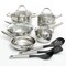 Oster Ridgewell 13pc Stainless Steel Belly Shape Cookware Set in Silver Mirror Polish 109543.13 - alternate 9