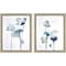 Homeroots Set Of Two Midnight Blossom II Silver Framed Wall Art, 2PK 649166 - alternate 1