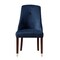 Homeroots Set of Two Tufted Navy Blue and Espresso Upholstered Velvet Dining Side Chairs 543539 - alternate 9