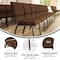 Flash Furniture Hercules Church Chair, Brown Back, 19-1/4 in W 25" L 33-1/4" H, Fabric Seat FD-CH02185-GV-10355-GG - alternate 10