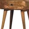 Homeroots 22" Oak Solid Wood Round One Drawer Nightstand 722587 - alternate 5