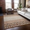 Homeroots 5' X 8' Orange Beige And Ivory Geometric Washable Indoor Outdoor Area Rug 613862 - alternate 9