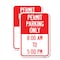 Signmission Permit Parking Only 8-00 Am to 5-00 Pm, 18'' X 24'' 2 Signs, Heavy Gauge Aluminum, 2PK A-1824-2PACK-23322 - alternate 1