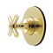 Kingston Brass Single-Handle Six-Way Diverter Valve with Round Trim Kit, Polished Brass KS4032EX - alternate 1