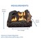 Hearthsense Ventless Dual Fuel Gas Log Set - 18 in., 30,000 BTU, Manual Control VFL18M - alternate 11
