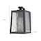 Homeroots Matte Black glass panels Outdoor Wall Light 398476 - alternate 6