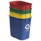 Acrimet Wastebasket Bin, 3.25 Gallon/ 13 Quart/ 12 Liter (Plastic) (Green and Blue), 2PK 572 - alternate 9