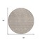 Homeroots 8' Taupe And Ivory Round Geometric Washable Indoor Outdoor Area Rug 612150 - alternate 7
