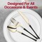 Smarty Had A Party Gold with Black Handle Moderno Disposable Plastic Dinner Knives (240 Knives), 240PK 9320-GBK-CASE - alternate 10
