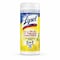 Lysol Disinfecting Wipes, 1-Ply, 7 x 7.25, Lemon and Lime Blossom, White, 35 Wipes/Canister, PK12 19200-81145 - alternate 1