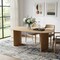 Homeroots 79" Natural Solid Wood Double Pedestal Base Oval Dining Table 721111 - alternate 6