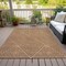 Homeroots 9' X 12' Terra Cotta And Ivory Geometric Washable Indoor Outdoor Area Rug 612158 - alternate 8