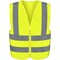 Neiko High Visibility Safety Vest with Reflective Strips, Medium, Neon Yellow, Zipper Front For Safety 53940A - alternate 1