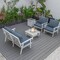 Leisuremod Walbrooke Modern White Patio Conversation With Square Fire Pit & Tank Holder, Navy Blue WW-27-20-57-31-NBU - alternate 10