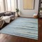 Homeroots 9' X 12' Sky Blue Aqua And Gray Striped Washable Indoor Outdoor Area Rug 597293 - alternate 8