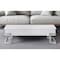 Homeroots 47" White and Silver Wood And Metal Lift Top Sled Coffee Table 286268 - alternate 4
