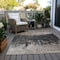 Homeroots 8' X 10' Taupe And Charcoal Abstract Washable Indoor Outdoor Area Rug 606131 - alternate 8