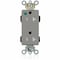 Leviton Straight Blade Receptacle, 5-20R, 20 A, 125V AC, Flush Mount, Self-Grounded M1636-ILG - alternate 1