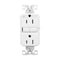 Eaton Wiring Devices Eaton Tamper-Resistant GFCI Receptacle, 125 V, 15 A, NEMA: NEMA 5-15R, Back, Side Wiring, White TRGF15W-3-L - alternate 1
