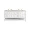 James Martin Vanities Breckenridge 72'' D Vanity, Bright White w/ Jasmine Pearl Top w/FreePower Wireless Charger 330-V72-BW-FEJP - alternate 1