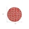 Homeroots 8' Red And Ivory Round Geometric Washable Indoor Outdoor Area Rug 583386 - alternate 9
