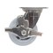 Vestil Thermoplastic Rubber Swivel With Brake Caster 5 In. Diameter x 2 In. Width 500 lb Gray CST-E-SS-5X2TPR-SWB - alternate 9