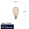 Bulbrite 25 Watt Dimmable Antique ST15 Nostalgic Thread Light Bulbs with Candelabra E12 Base, 4 PK 861370 - alternate 6